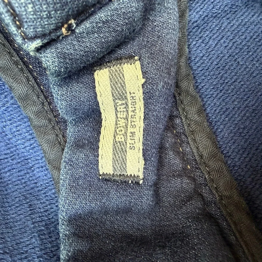 John Varvatos USA Jeans Mens 36x27 Blue Bowery Slim Straight‎ Dark Wash J306S4B